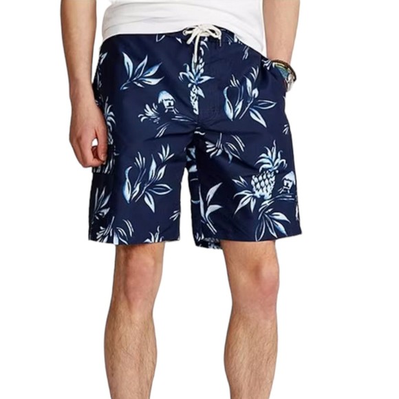 Polo Ralph Lauren Kailua Swim Trunks Pineapple Hawaiian Print - Picture 1 of 5